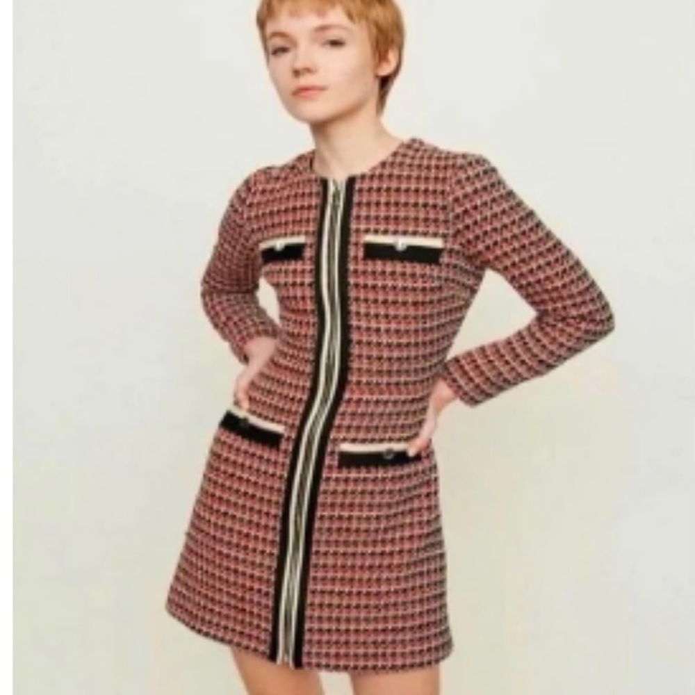NWT Maje Romane Tweed Mini Dress